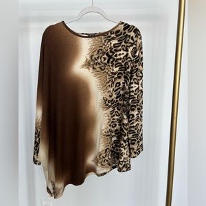 Clara Sunwoo asymmetrical cheetah print tunic! Size small